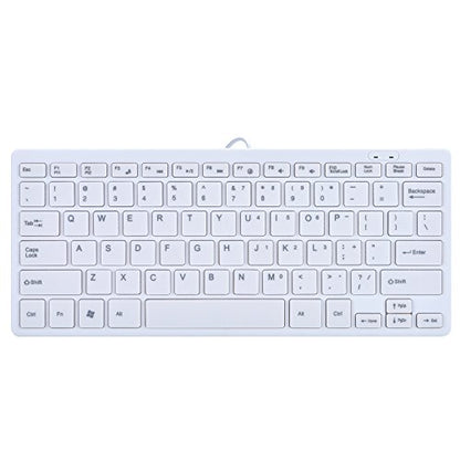 I Focus MCSaite Mini 78 Keys Wired Keyboard - with Keyboard Cover Computer keypad for Laptop MAC Windows 10/8 / 7 / Vista/XP(White+Keyboard Film) - color: White
