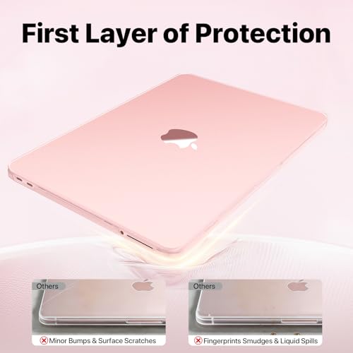for MacBook Neo Case 13 inch 2026 | Scratch & Fingerprint Resistant 100% Match Official Color | Matte Hard Shell Pink Cover for A3404 - Blush Clear | Scratch & Fingerprint Resistant | Perfect Fit | 100% Match Official Color | Matte Hard Shell Pink Cover -