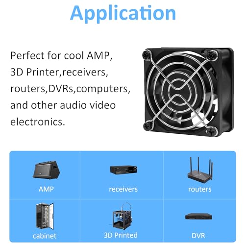 60mm Small 12V DC 2Pin Car Audio Vent Cooling Fan 5600RPM 2-Pack | Mini 12V DC Fan Long-Life Bearing for Incubator Electronics Heatsink Cooling - size: 60x25mm