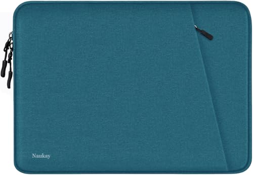 Laptop Sleeve 15.6 inch, Shockproof Protective Computer Sleeve Cover with Accessories Pocket, Water Resistant Traveling Carrying Laptop Bag Compatible for MacBook Dell HP Acer Asus Lenovo, Cyan - color: Cyan, size: 15.6 inch