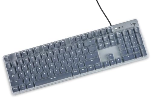 Keyboard Cover Skin for Logitech K845 Mechanical Illuminated Keyboard, Logitech K845 Keyboard Protector Accessories,Ultra Thin Desktop PC Silicone Keyboard Cover-Clear - color: Clear, size: K845