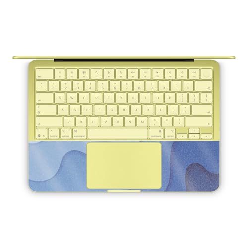 Glossy Glitter Laptop Skin Compatible with Apple MacBook Neo - Papercraft Blue - Premium 3M Vinyl Protective Wrap Decal Cover - Easy to Apply | Crafted in the USA by MightySkins - color: Papercraft Blue, size: MacBook Neo Full Cover Skin, style: Glossy Gl