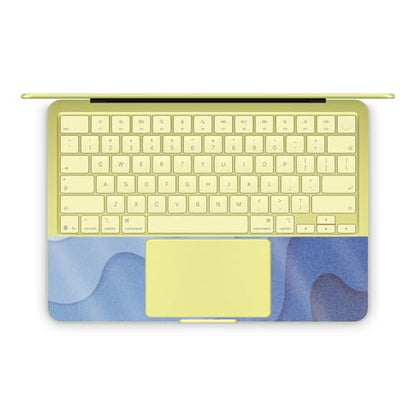 Glossy Glitter Laptop Skin Compatible with Apple MacBook Neo - Papercraft Blue - Premium 3M Vinyl Protective Wrap Decal Cover - Easy to Apply | Crafted in the USA by MightySkins - color: Papercraft Blue, size: MacBook Neo Full Cover Skin, style: Glossy Gl