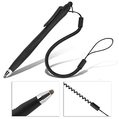 2 Pcs Portable Spring Rope Stylus Pen, Anti-Scratch with Stylus Tip Touch Pen for Touchscreen, high Sensitivity & Precision Capacitive, Stylus Pen for Drawing, Sketching and Note-Taking