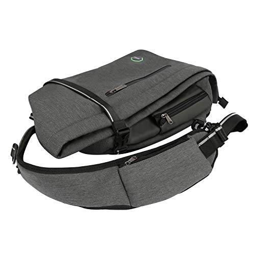 Large Sling Bag Laptop Backpack Cross Body Messenger Bag Shoulder Travel Rucksack (B-Light Gray) - color: B-light Gray