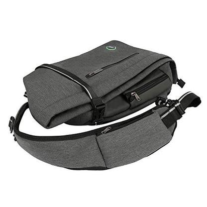 Large Sling Bag Laptop Backpack Cross Body Messenger Bag Shoulder Travel Rucksack (B-Light Gray) - color: B-light Gray