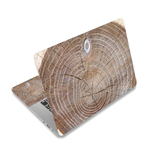 Laptop Skin Sticker Decal,12" 13" 13.3" 14" 15" 15.4" 15.6 inch Laptop Vinyl Skin Sticker Cover Art Protector Notebook PC (2 Wrist Pad Skin Included), Decorative Waterproof Removable, Wood Art - color: Wood Art