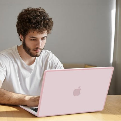 B BELK Compatible with MacBook Air 13 inch Case 2026 2025-2022 M5 M4 M3 M2 | Model A3449 A3240 A3113 A2681, Anti-Cracking Soft TPU Bumper for MacBook Air 13.6 inch Case with Keyboard Cover, Baby Pink - color: Baby Pink