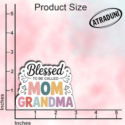 (3Pcs) Blessed to Be Called Mom Sticker Funny Mom Waterproof Vinyl Decals for Books Laptops Phones Tumblers Water Bottles Gifts for Mom Grandma Auntie 2.5"x3" - color: Blessed to Be Called Mom
