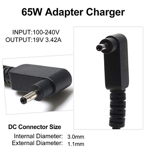 SOLICE 65W 19V Compatible with Acer Aspire 5 3 1 A315-55 A315-58 A317-22 A514-56 A517-58 A515-55 A517-54 A314-22 A315-22 Series Swift 3/Spin 5/Chromebook CB3111 N18Q13 N15Q9 Series Adapter Power Cord