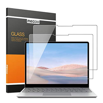 Megoo ArmorShield Surface Laptop Go 3 (2023) 12.4" Glass Screen Protector | 9H Hardness/ Easy Installation/ Ultra Clear/ Tempered Glass, Also Compatible for Surface Laptop Go 2/1(2020), 2 Pack - size: Laptop Go 12.4"