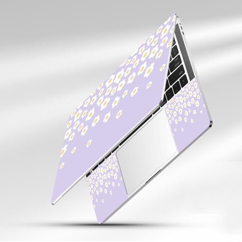 12.1 13 13.3 14 15.4 15.6 Inch Laptop Skin Decal, Laptop Skins Stickers Decals for Notebook PC, Universal Reusable Vinyl Laptop Cover Sticker, Waterproof Art Protector I Lavender Happy Flower - color: Lavender Happy Flower