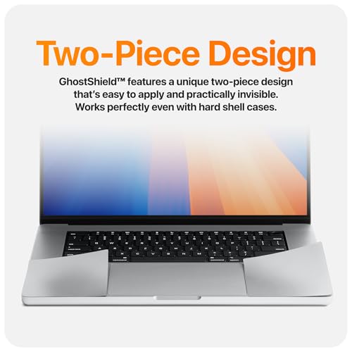 GhostShield Premium Palm Rest Protector Skin Cover Set, Scratches and Wear Protection, Compatible with MacBook Pro 14" 2026 2025 2024 2023 2021 M5/M4/M3/M2/M1 Pro/Max, Silver - color: Silver