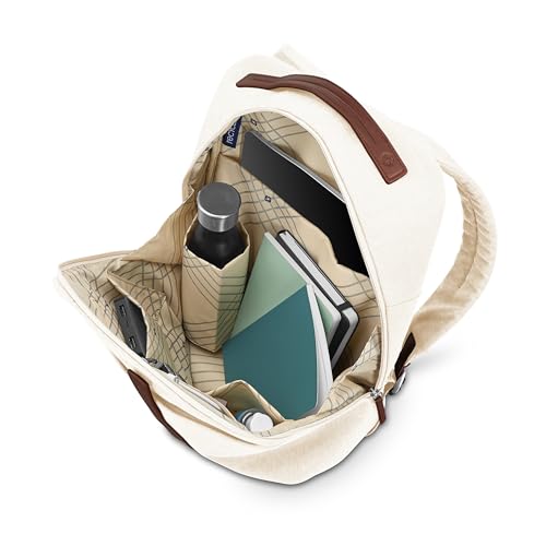 Samsonite Virtuosa Carry-On Travel Backpack with Padded Laptop Sleeve, Off White - color: Off-white