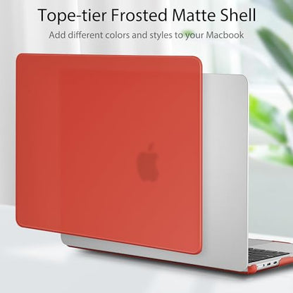 Case for MacBook Air 15 Inch 2026-2023 Release M5 A3448 M4 A3241 M3 A3114 M2 A2941, Hard Shell with Screen Protector & Keyboard Cover, Compatible with Touch ID, Matte Red - color: Matte Red