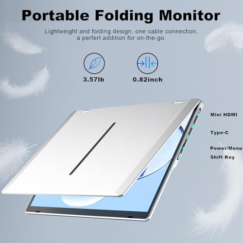 KEFEYA Laptop Screen Extender,15.6" Triple Screen Laptop Monitor Extender, 1080P FHD Portable Monitor for 13"-17.3" Laptops, Plug and Play HDMI/USB-A/USB-C for Mac/Wins/Chrome (15.6" Triple Screen) - size: 15.6" Triple Screen