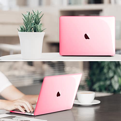 Fintie Hard Shell Case for MacBook Pro 13 Inch, Crystal Pink | A2338(M2 M1) A2251 A2289 A2159 A1989 A1706 A1708 (2016-2023) with/Without Touch Bar, Snap-On Cover, Lightweight - color: Crystal Pink, size: Pro 13 Inch