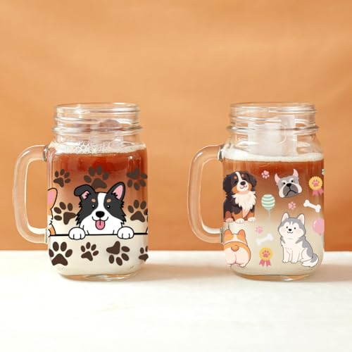 Dogs UV DTF Cup Wraps, 10 Sheets Transfer Sticker | Waterproof UV DTF Stickers, Custom Vinyl Decals for 16oz Coffee Cups Tumblers Bottles Mugs, DIY Gifts & Crafts - style: Dogs