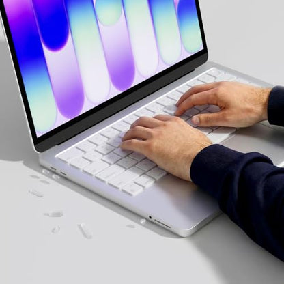 ProElife 7 Pcs Anti Dust Dirt Plug Cups Set for MacBook Neo, Clear | Durable & Reusable Silicone Laptop Accessories, Custom Fit Design, Easy to Clean Non-Slip Stuff for Macbook USB-C & Headphone - color: Clear