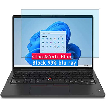 Anti Blue Light Tempered Glass Screen Protector, compatible with Lenovo ThinkPad X13s Gen 1 13.3" Laptop Visible Area Cover Only, 9H Film Protectors [ Not Full Coverage ]