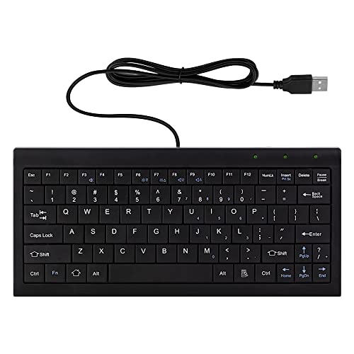 CUQI Mini Keyboard, Small Wired 82 Scissor Keys, USB Interface Compact for Android, Windows PC, Laptop, Raspberry Pi, Windows 10/8/7
