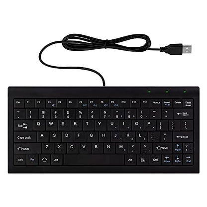 CUQI Mini Keyboard, Small Wired 82 Scissor Keys, USB Interface Compact for Android, Windows PC, Laptop, Raspberry Pi, Windows 10/8/7