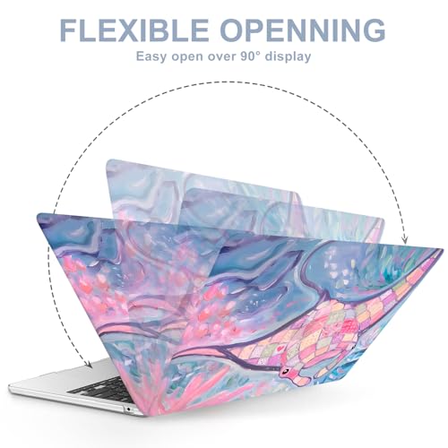 AKIT for MacBook Air 13 inch Case M5 M4 M3 M2 2026-2022, Blue Fish | A3449 A3240 A3113 A2681, Vibrant Pattern Hard Shell Laptop Case+Screen Protector+Keyboard Cover for MacBook Air 13.6 inch - color: Blue Fish