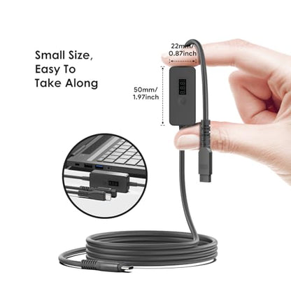 7Ft USB C to DC Adapter with Adjustable Output 5V-9V-12V-15V-20V-28V PD Fast Charging Cable Universal Charger 15PCS Connecor Tips DC Cable Kit Fit for Laptop Chromebook Phone Speaker USB Hub