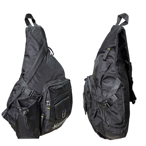 Large Sling Bag Laptop Backpack Cross Body Messenger Bag Shoulder Travel Rucksack (D- Black) - color: D- Black