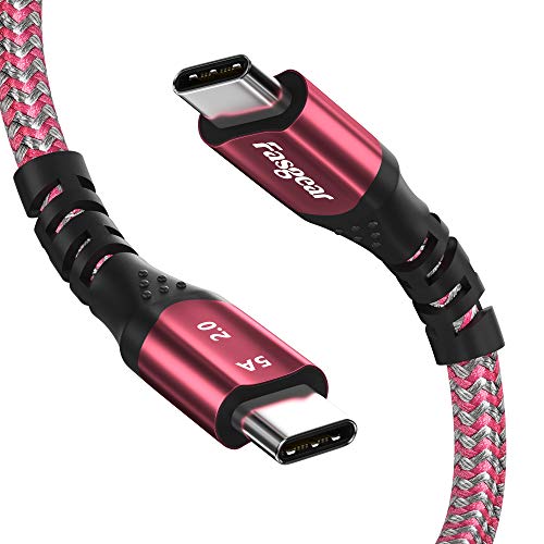 Fasgear iPhone 15 Fast Charging Cable 3ft USB C to USB C Cable 100W Power Delivery USB Type-C Cord 5A, for iPhone 16 Plus, MacBook Pro 2019, Chromebook, Matebook, iPad Pro 2020, Galaxy S24 S23 (Red) - color: Red, size: 3ft