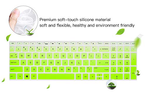 Keyboard Cover for HP Laptop 15.6 15-dw 15-dy 15-da/db 15-ef 15-bs/bw 15t 15z 15t-dy200 15-dy5033dx dy5073dx dy2073dx 15-dw4047nr dw3033dx dw3013dx 15-ef2033dx ef1023dx/HP 17-by/bs/ca 17.3 Skin, Green - color: Ombre Green