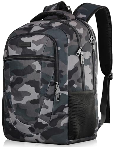 BIKROD Travel Laptop Backpack for Men, Backpacks for School Teen Boys, Business Anti Theft Slim Sturdy Back Pack, Adult Computer Bag Gift 17.3 IN Laptop, Camouflage - color: Camouflage, size: 17.3 Inch