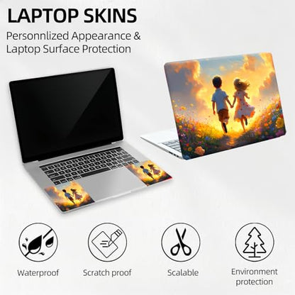 Kids Starry Field Universal Laptop Skin Sticker 3PCS, Protective Decal Trim-to-Fit 11.6" 13.3" 14" 15.6" Laptop Vinyl Cover, Removable Anti-Scratch Computer Decal Protector - color: Kids Starry Field