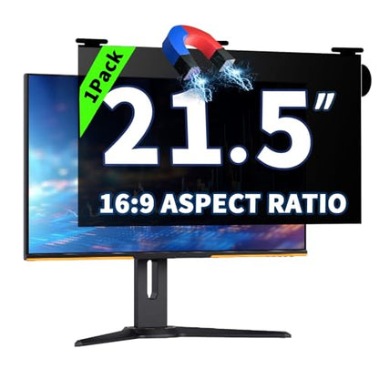 21.5 Inch Magnetic Hanging Computer Privacy Screen for 16:9 Widescreen Monitor, Removable Privacy Screen Anti Glare Blue Light Computer Screen Privacy Shield, Anti-Scratch - color: 1 Pack Magnetic Hanging 21.5 Inch for 16:9