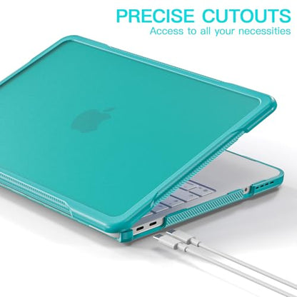 Batianda Ultimate Rugged Case for MacBook Neo 13 Inch 2026, Light Blue | Fits Model A3404, Shock-Absorbing TPU Bumper, Carbon Fiber Side Texture, Matte Rugged Shockproof Hybrid Protective Shell - color: Light Blue