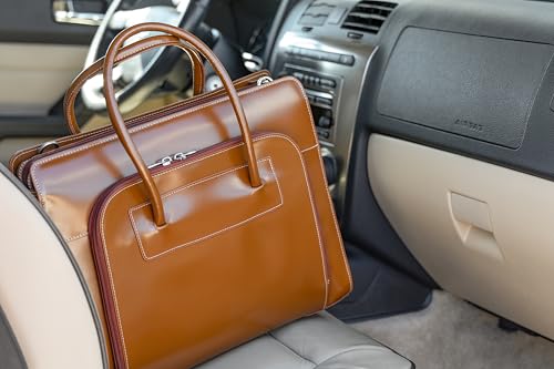 McKleinUSA W Series, Lake Forest, Top Grain Cowhide Leather, 15" Leather Ladies' Laptop Briefcase, Brown (94334) - color: Brown