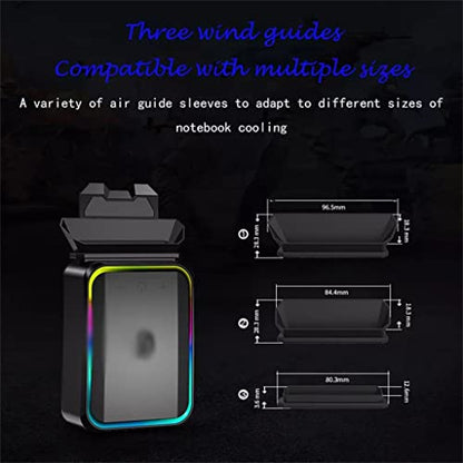 Portable Radiator Laptop Cooler External Exhaust Cooling Fan for Adjustable Speed 12-17