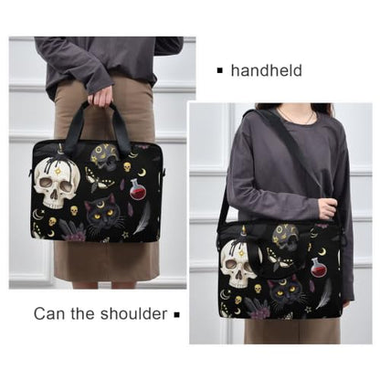 MNSRUU Laptop Bag for 15.6 inch Black Gothic Bats - color: Moth Th0010