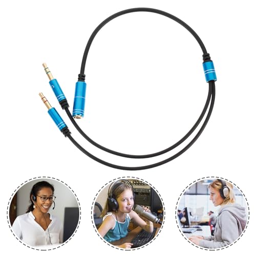 3.5mm Headphone Mic Splitter Cable with Abs Material Reducing Loss Compatible with Phone Headphone on Computer Separate Microphone for Computer and Laptop