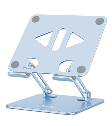 Aoviho Tablet Stand for Desk,Adjustable Tablet Holder,Sky Blue | Stable Aluminum Design, Fits iPad Pro/Air/Mini & Samsung Tablets, Adjustable Viewing, Ideal for Office & Home - color: Sky Blue