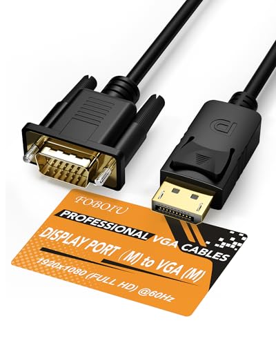 DisplayPort to VGA Cable, 15Feet Male DP to Male VGA Adapter | DP Port from Desktop or Laptop to Monitor or Projector with VGA Port - size: 15 feet