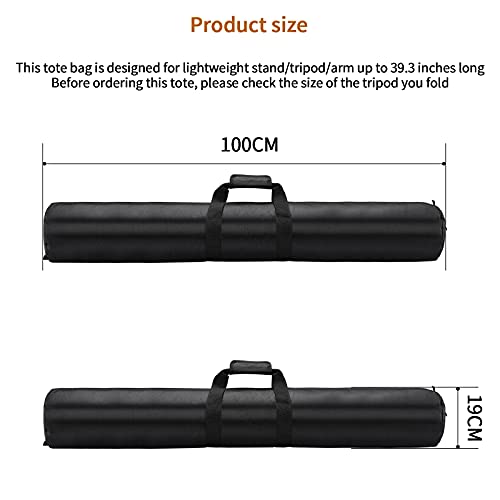 39in/100cm Tripod Carrying Case, Heavy Duty Nylon Bag with Shoulder Strap, Padded for Light Stand, Tripods, Monopods, Umbrellas, Softboxes, Boom Stand, Speaker Stands, Mic Stands - size: 39"/100cm
