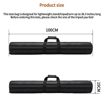 39in/100cm Tripod Carrying Case, Heavy Duty Nylon Bag with Shoulder Strap, Padded for Light Stand, Tripods, Monopods, Umbrellas, Softboxes, Boom Stand, Speaker Stands, Mic Stands - size: 39"/100cm
