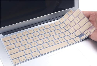 Keyboard Skin Compatible for 2026-2021 MacBook Pro 14 16 M5 M4 M3 M2 M1 A3426 A3427 A3434 A3112 A3401 A3185 A2442 A2779 A2918 A2992 A3428 A3429 A3403 A3186 A2485 A2780 A2991, MacBook Neo 13“ (Gold) - color: Gold
