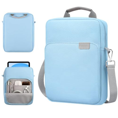 TiMOVO 9-11" Tablet Sleeve Bag Carrying Case with Strap, Light Blue | Fits iPad A16 11", Pad Air 11/5th & 4th 10.9", 10th Gen/10.2", Galaxy Tab A11 Plus, Multi-Pocket, Handle, Padded Protection - color: Ab-Light Blue, size: 9-11