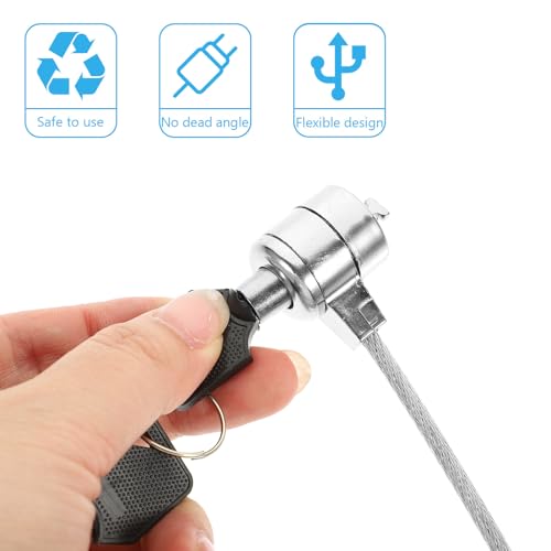 2 Sets Laptop Security Cable Locks with Keys 1.12m Anti-Theft Notebook and Computer Cable Lock for Office and Home Use
