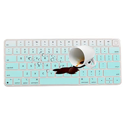 Keyboard Cover Skin for Apple Magic Keyboard A2449 A2450 MK293LL/A MK2A3LL/A, 2024/2023/2021 iMac All-in-One Desktop Keyboard, iMac 24 Inch with M4 /M3 /M1 Chip with Touch ID, US Layout, MintGreen - color: MintGreen