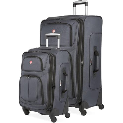 SwissGear Sion Softside Expandable Luggage, Dark Grey, 2-Piece Set (21/29), Sion Softside Expandable Luggage - color: Dark Grey, size: 2-Piece Set (21/29)