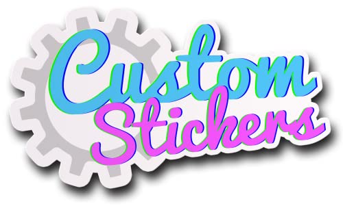 CustomBrandWare Custom Vinyl Die-Cut Stickers - Upload Your Own Personalized Logo/Image- Custom Sticker Decals - 50 Pack - size: Custom Die-Cut Stickers