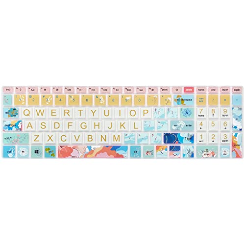 Keyboard Cover for 15.6 HP Laptop 15-fc 15-fd 15t-fd 15z-fc Series, HP Pavilion 15-eg 15t-eg 15-eh 15-er, 17z-ca 17-cn 17-cp 17z-cp Series, Litter Flowers - color: Litter Flowers